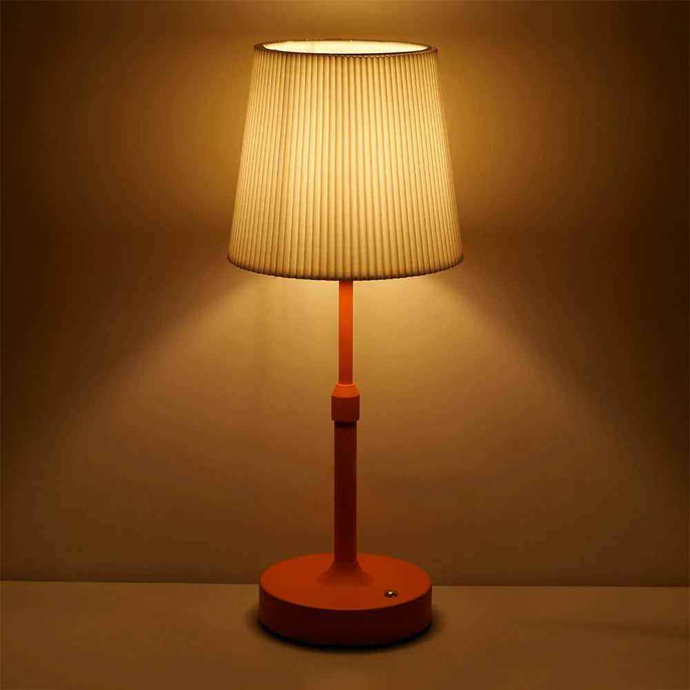 Ember Portable Lamp Pleated Orange