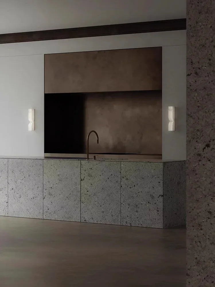 Misbah Marble Wall Lamp black--H 35cm Warm White (2700-3500K)